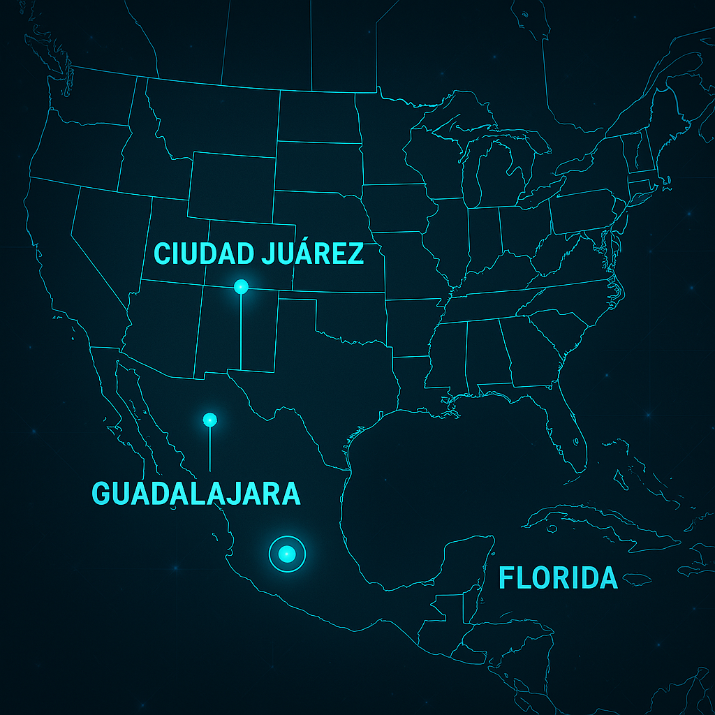 Mapa de ubicaciones PEFNA